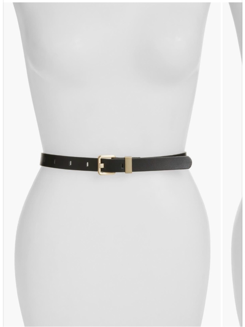 Black leather belt